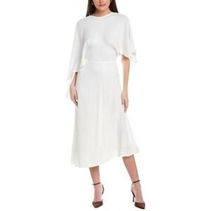 NEW REISS naomi asymmetric cape maxi dress in ivory